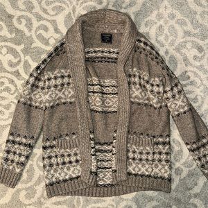 Abercrombie & Fitch Tan Pattern Cardigan